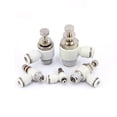 thumbnail image 2 of 10pcs Male Thread Push To Connect Fitting Elbow Pneumatic Speed Flow Controller Fittings White 4-12mm Tube - M5 1/8" 1/4" 3/8" 1/2" ,Long Lasting, 2 of 2