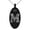 Black, variant on Stainless Steel Letter M Initial Dotted Monogram Engraved Small Oval Charm Pendant Necklace
