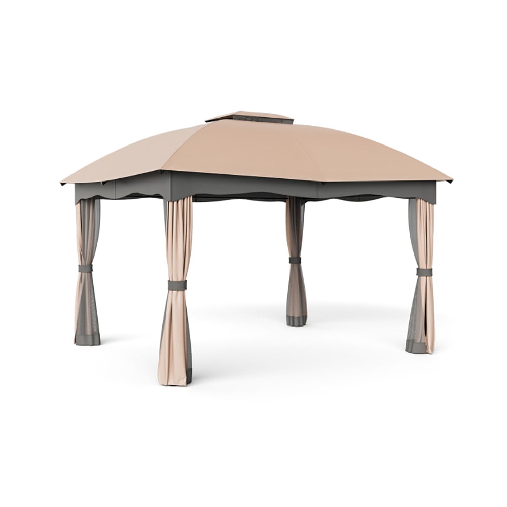 Aimee Lii 12 x 10 Feet Patio Canopy Double Vented Heavy Duty Steel Gazebo, Backyard Canopy Gazebo, Backyard Canopy Gazebo for Party Wedding BBQ Events Aimee Lii 12 x 10 Feet Patio Canopy Double Vented Heavy Duty Steel Gazebo, Backyard Canopy Gazebo, Backyard Canopy Gazebo for Party Wedding BBQ Events
