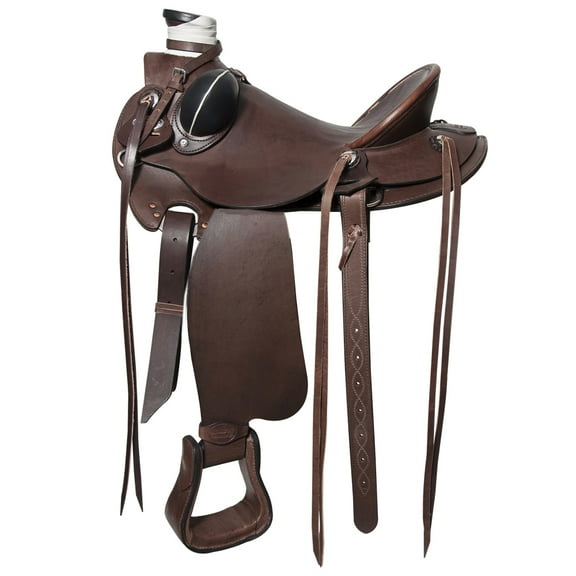 15 In Western Horse Wade Saddle American Leather Ranch Roping Dark Brown Hilason