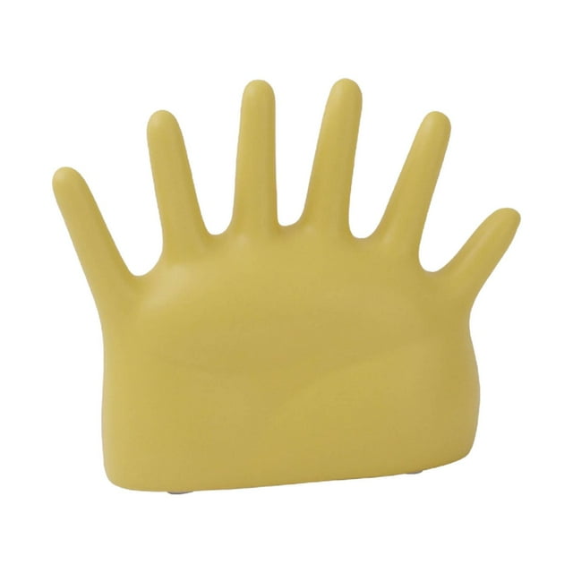 Expositor de joyas de cerámica para guardar pendientes, brazaletes y pulseras. Amarillo