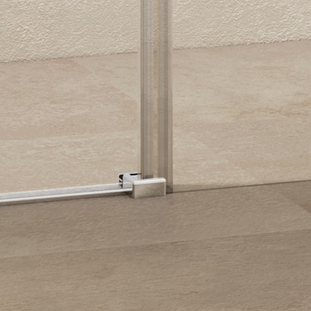 Kepooman 48 W x 76 Frameless Shower Door, Home Bypass Sliding Bathtub Door for Bathroom Kepooman 48 W x 76 Frameless Shower Door, Home Bypass Sliding Bathtub Door for Bathroom