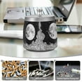 thumbnail image 6 of Yayeee Ashtray with Lid for Cigarette Smokeless Stainless Steel Home Ash Holder, Black Moon, 6 of 7
