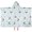 Pug and Footprints, variant on Paw Prints Hooded Bath Towel,50"x30" for Ages 3 To 12 Kids, Quick Dry Lightweight Soft Microfiber Hood Beach Towel Cover Up for Kids