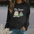 thumbnail image 2 of Darzheoy Womens Christmas Tops Long Sleeve Hoodless Loose Printed Solid Color Raglan Sleeve Sweatshirts Pullover Trendy Seamless Casual Versatile Blouses, 2 of 4