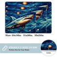 itdsatrgt Doormat Custom Indoor Door Mat, Starry Galaxy Shark