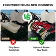 thumbnail image 4 of Golf Cart Seat Covers for 2 Seater,Red Christmas Soft Microfiber Cart Seat Towel Blanket,Snowman Winter Snowflake Xmas Tree Absorbent Breathable Non Slip Bench Seats Protector for Golf Course 51"x31", 4 of 9