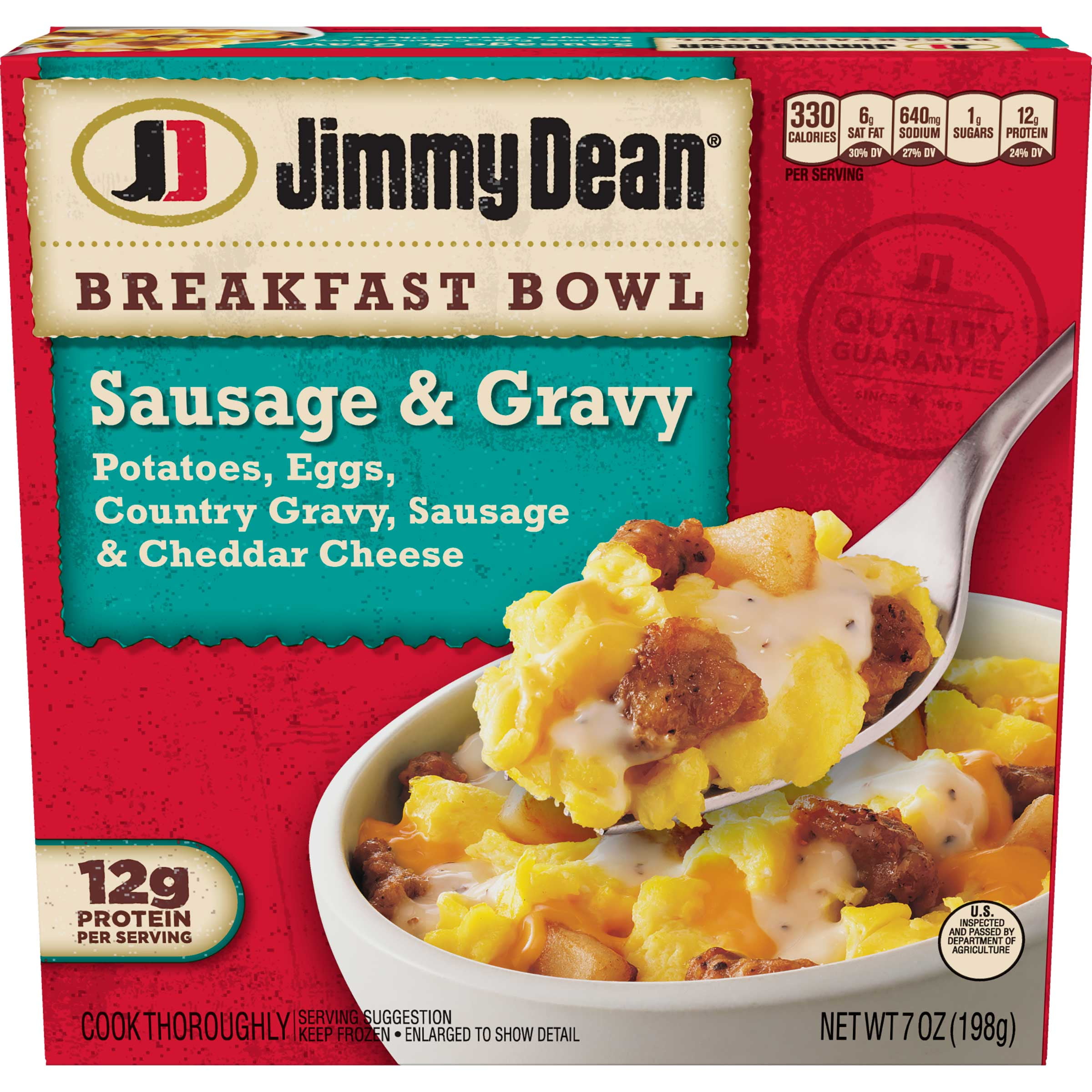 Jimmy Dean Country Gravy Sausage and Cheddar Potatoes and Egg Breakfast