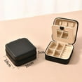 thumbnail image 4 of cpengpj Velvet Jewelry Box with Mirror, Compact Travel Organizer with Multiple Compartments for Rings Earrings Necklaces, Portable Gift for Women in 5 Colors, 4 of 8