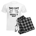 thumbnail image 6 of CafePress - This Guy Needs A Nap Men's Light Pajamas - Men's Light Loose Fit Cotton Pajama Set, 6 of 7