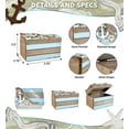 thumbnail image 2 of CoTa Global Evian Wooden Jewelry Box - Handcrafted Nautical Trinket with Anchor and Nautical Rope Decorations, Accent Tabletop Home Decor - 4.25 Inches, 2 of 6