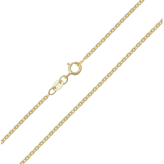 Attractive 18k Gold Women Cable Chain - 16 inch