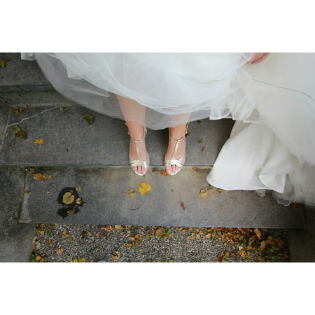 Canvas Print Event Outdoor Feet Bridal Wedding Shoes Bride Stretched Canvas 10 x