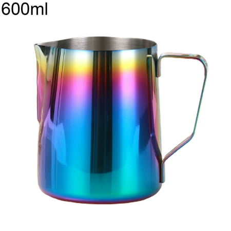 

Grandest Birch 350ml/600ml Stainless Steel Milk Foam Coffee Latte Frothing Pitcher Cup Utensil Easy to Clean Durable DIY Coffee To