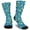 Beagle and Beach Blue Pattern, variant on Boxer and Dog Paw Print White Men's Mid-calf Crew Socks, Everyday Trainer Socks with Reinforced Heel & Toe, Moisture Wicking Gifts Ideas for Holiday Birthday Gifts