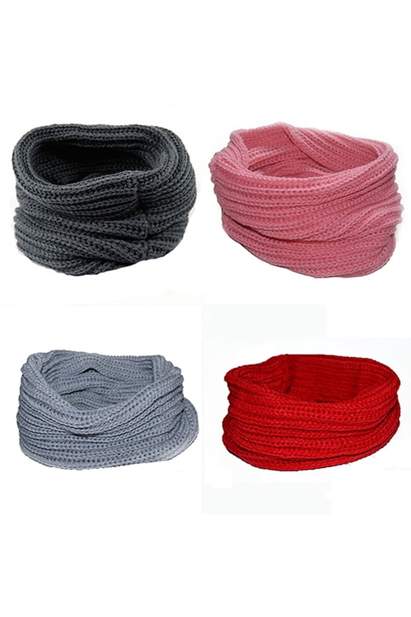 Women's Men's Autumn Winter Cable Knitted Solid Scarf Shawl Neckerchief,Black