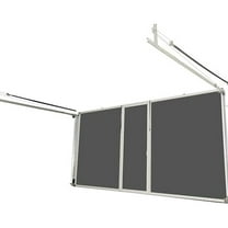 Lifestyle Screens Garage Door Screen; 9’ W x 8' H; Black Frame; Black 17x20 PVC-coated Polyester Fabric; with Passage Door