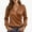 Brown, variant on Women's Long Sleeve Satin Blouses Wrap V Neck Top Elegant Ruched Business Work Shirt