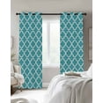 thumbnail image 3 of Fsddascl Turquoise Morocco Blackout Curtains for Bedroom/Living Room, Thermal Insulated Kitchen Curtains, Boho Ethnic Traditional Geometric Grommet Darkening Window Treatment Drapes 42"x54"x2, 3 of 8