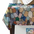 thumbnail image 3 of Colorful Stone Tablecloth Rectangle Table Cloth 60x102 , Waterproof Tablecloth Outdoor Table Cloth, Rainbow Abstract Oil Painting Brushwork Washable Table Cover for Kitchen Dining Party, 3 of 8