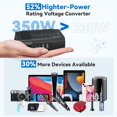 thumbnail image 2 of Convertidor de voltaje DOACE 350 W 220 V a 110 V con enchufe de viaje, 2 of 9