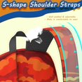 thumbnail image 5 of 17 Inch Lightweight Backpack,PVC Waterproof Oxford Fabric, Ergonomically Designed, with Large Capacity, Fire Flame Baseball Print, 5 of 5