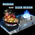 thumbnail image 6 of Outdoor & Indoor Portable Propane Stove, Single & Double Burners with Gas Premium Hose for Backyard Kitchen, Camping Grill, Hiking Cooking, Outdoor Recreation (RQ62-LARGE,2Burners), 6 of 8