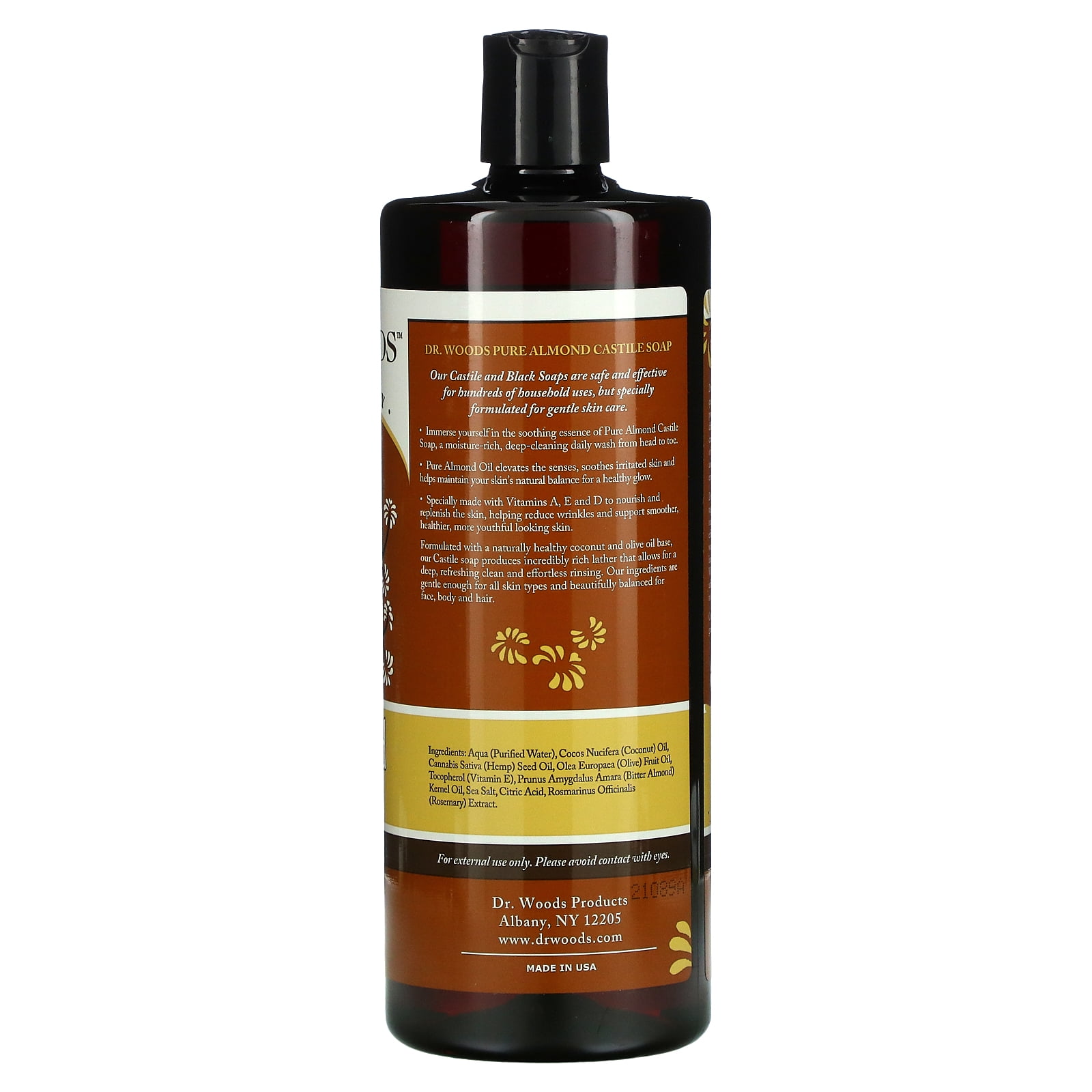 Dr. Woods, Almond Castile Soap, 32 fl oz (946 ml)