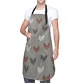 thumbnail image 3 of Goofa Rooster Printed Waterproof Apron 33" Chef Aprons for Men Heavy Duty Chemical Work Apron Adjustable Bib Apron, 3 of 9