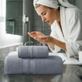 thumbnail image 2 of Plush Bath Towel Set for Couples - Thickened Velvet-Soft Face & Body Towels, Quick-Dry Absorbent for Adults, Gender-Neutral Plain Colors, 2 of 4