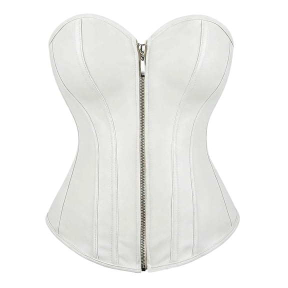 Lingerie for Women Shapewear Zipper Corset Girdle Waist Trainer Foundation Garment for Everyday Wear White 5XL