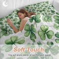 thumbnail image 4 of King 4 Piece Bedding Set St. Patrick's Day Shamrock Soft Breathable Duvet Cover and Pillowcase, Spring Ombre Green Leaves Duvet Cover Set Bed Sheets for Bedroom Dormitory Guest Room, 4 of 9