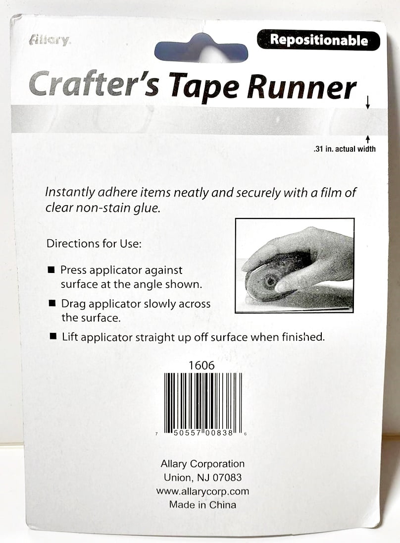 Allary Permanent Scrapbook Tape Runner-.31 inch x 275 inch