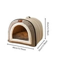 thumbnail image 2 of 2-in-1 Indoor Dog House, Portable Foldable Pet Tent & Cave Bed with Removable Cover for Small Medium Dogs, Warm Fleece Mat Included, 2 of 7