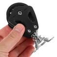 thumbnail image 5 of Raindrops Black Stainless Steel Nylon Single Swivel Pulley for Marine Applications Easy Installation 1 Piece, 5 of 8
