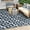 Black grey, variant on Flngr Reversible UV-Stabilized Outdoor Rug, 6 x 9 ft, Waterproof Plastic Straw for Garden, Patio, Deck, Balcony