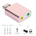 thumbnail image 5 of USB Sound Card 3D External Stereo Audio Adapter Headphone Microphone Notebook Accessories, 5 of 7