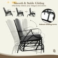 thumbnail image 5 of Topbuy Outdoor Glider Chair Smooth Rocking Single Chair w/ Thick Cushions & Heavy-Duty Metal Frame Gray, 5 of 9