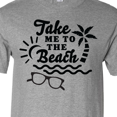 thumbnail image 2 of Inktastic Take Me to the Beach with Sunglasses and Palm Trees T-Shirt, 2 of 4