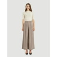 thumbnail image 6 of Women High Waist Casual Wide Leg Long Palazzo Pants Trousers Regular Size Khaki M, 6 of 8