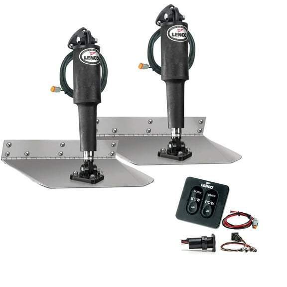 Lenco Marine 15104-102 Standard Trim Tab Kit with Standard Integrated Switch - 9" x 12"