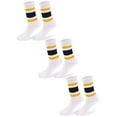 thumbnail image 2 of Gustave 3 Pairs Retro Striped Crew Socks Tube Socks Soft Cozy Cotton Casual Socks Athletic Running Socks Novelty Sporty Calf Socks for Women Men, 2 of 6