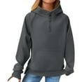 thumbnail image 2 of SHE IS Plus Size Oversized Sweatshirts for Women Lightweight Hoodie Women Zip up Pullover Sweatshirts for Women with Zipper Vintage Tops for Women Y2k My Orders Placed, 2 of 5