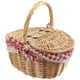 thumbnail image 3 of Country Style Wicker Picnic Basket Hamper with Lid and Handle & Liners for Picnics, Parties and BBQs, 3 of 5