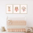 thumbnail image 2 of Pink Ballerina Animals Canvas Wall Hieng Cute Elephant Bunny Bear Wall Decor Pictures Nursery Baby Room Posters Prints for Girls Room Bedroom Home Decoration, 2 of 6