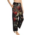thumbnail image 2 of Daiia Classical Rose Crown Skull Women's Sleep Pant with Pockets and Drawstring,Pajama Pants-Medium, 2 of 9