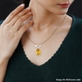 thumbnail image 3 of Yellow Cubic Zirconia CZ  Mix Stainless Steel Goldtone Yellow Gold ION Plated Pendant Necklace for Women Jewelry Size 20" Ct 0.25 Birthday Christmas Gifts for Women, 3 of 7