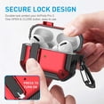thumbnail image 4 of Maxjoy Case Cover for AirPods Pro 1&2 with Lock TPU AirPods Pro Gen 1&2 Case Cover with Keychain& Bag, 4 of 8
