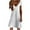 White, variant on IROINNID Plain Dresses For Women Casual Summer Solid Color Loose Elastic Short Sleeve V Neck Dress Summer