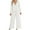 White, variant on LEKWK Linen Sets for Women 2 Piece Long Sleeve V Neck Loose Fit Tops and High Waisted Wide Leg Pants Summer Fashion Beach Casual Resort Outfits